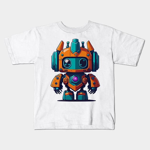 Cute Robot Kids T-Shirt by SpriteGuy95